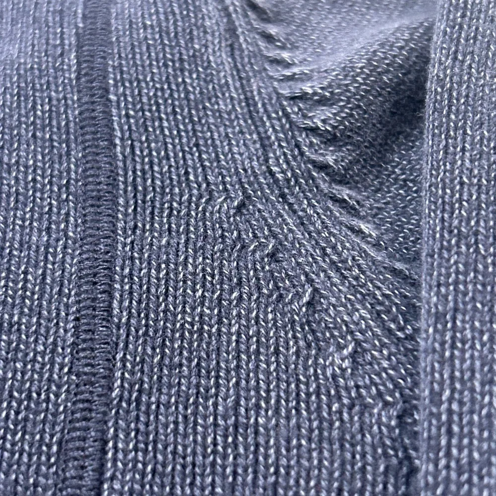 BKE Men's Charcoal Henley Mockneck Sweater XL Qtr Button Distress Finish Indie‎
